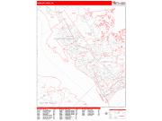 Newport News Wall Map Zip Code Red Line Style 2023